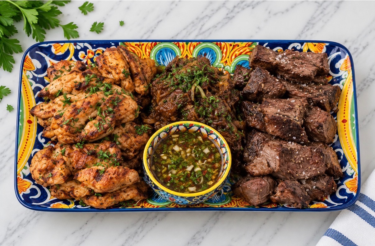 Mixed grill platter at Nagila Moroccan Cuisine