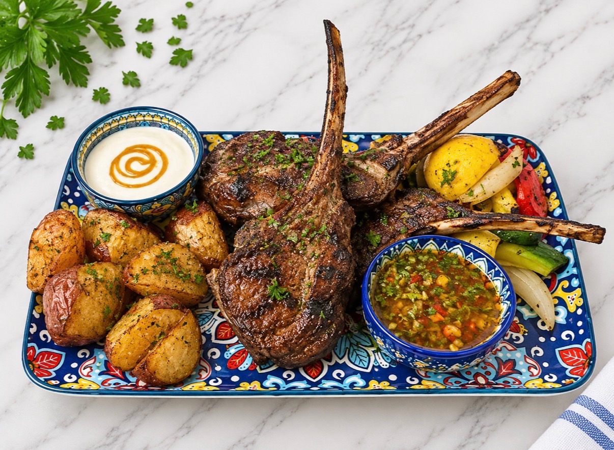 Grilled lamb chops at Nagila Moroccan Cuisine